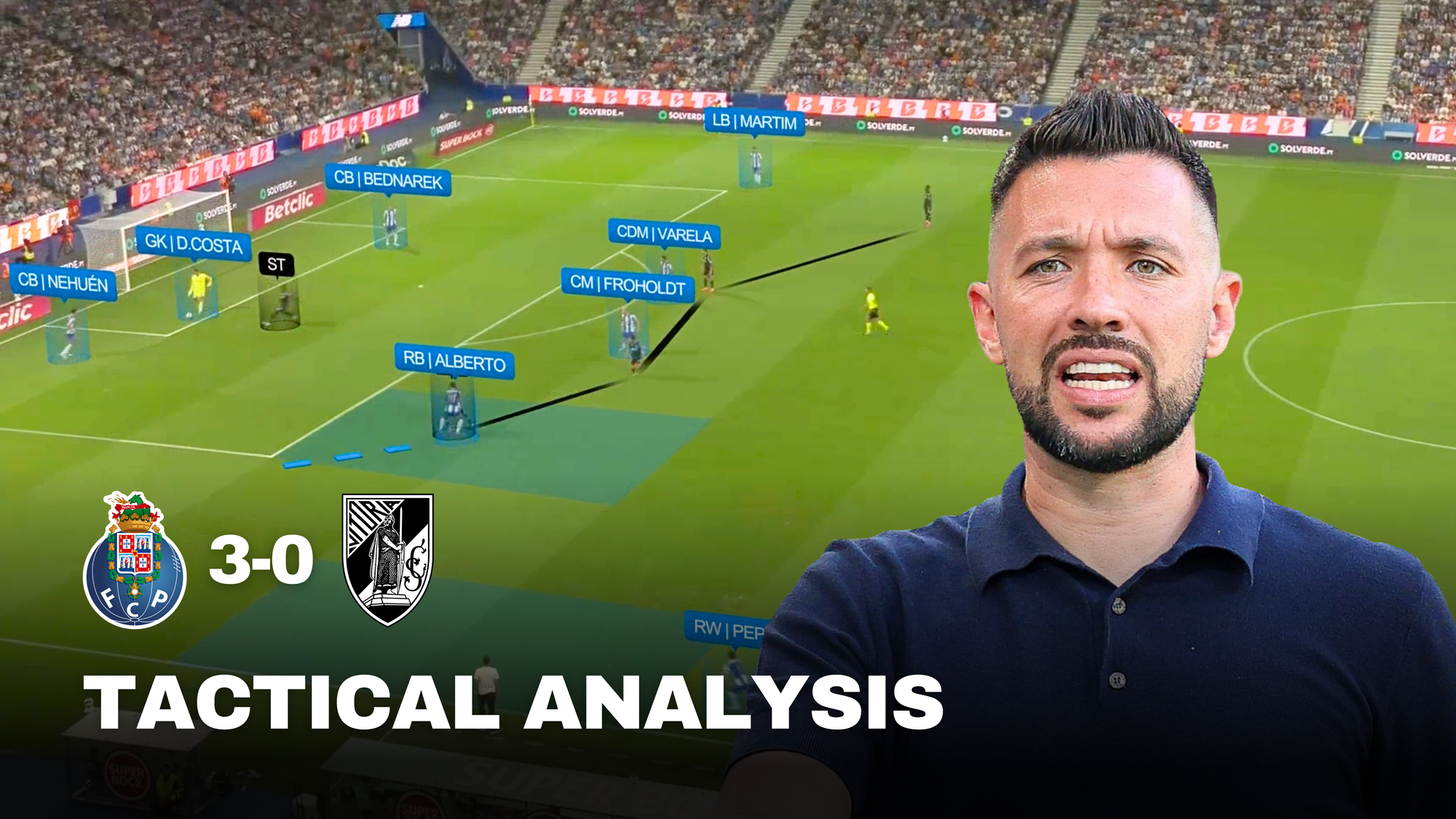 FC Porto 3-0 Vitória SC | FC Porto Attack vs 4-4-2