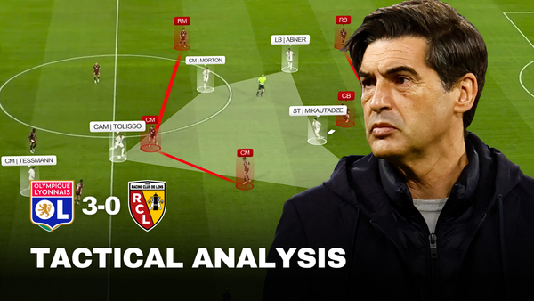 Lyon 3-0 Lens | Lyon Attack vs 4-4-2